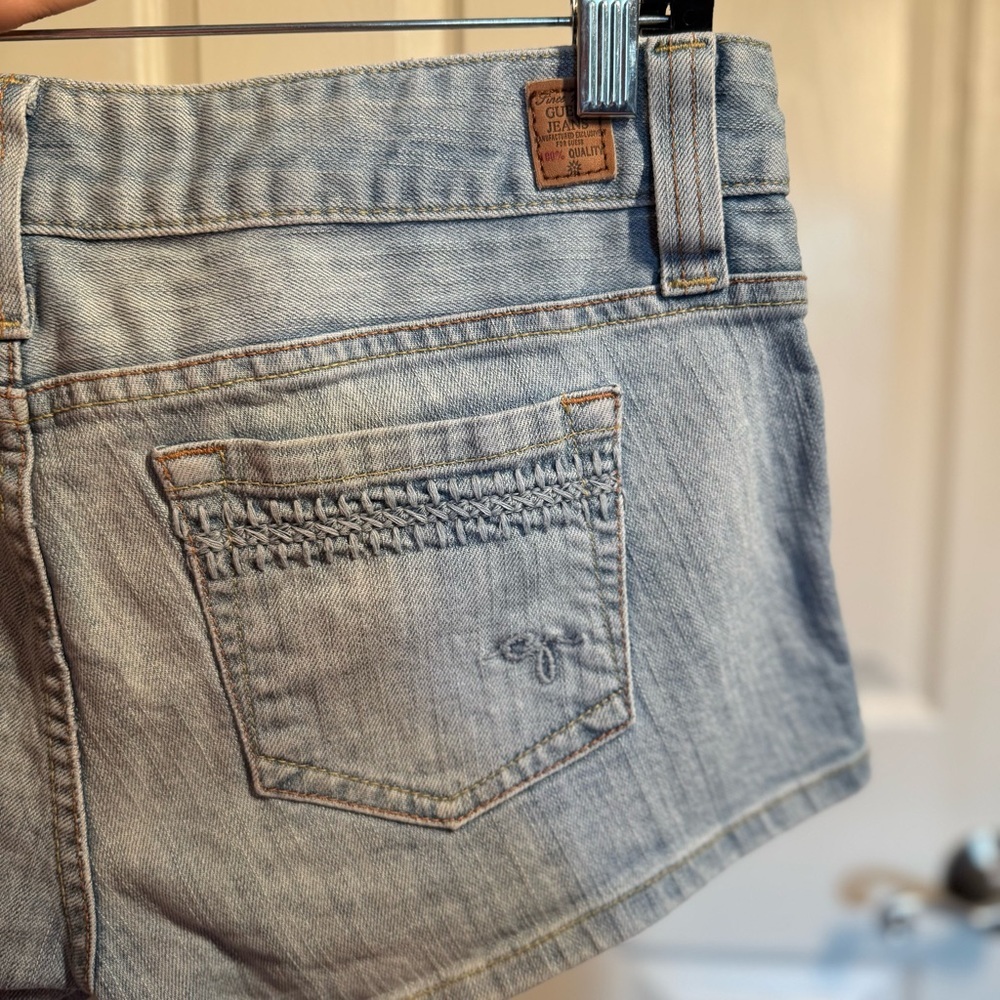 Guess Women's Blue Stretch Denim Jean Shorts - Picture 5 of 10
